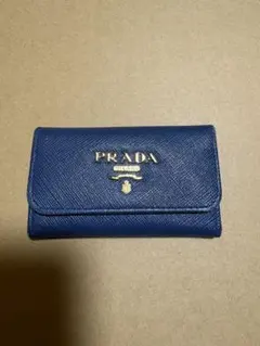 PRADA サフィアーノレザー 6連キーケース ネイビー