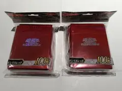 遊戯王　2個　スリーブ デュエリストカードプロテクター オシリスレッド 100枚