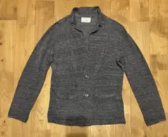 グリーンレーベルリラクシング グレー 麻100%カーディガン M