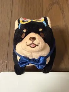 忠犬もちしばぬいぐるみ マスコット 黒柴