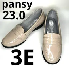 pansy厚底　ローファー　レインシューズ 23 3Eピンクベージュパンプス