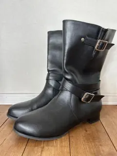 本日まで❗️最終処分❗️ブラックブーツ 23.0cm サイドジッパー付き
