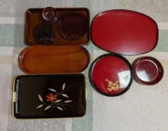 おぼん トレー 漆器 器 セット 레트로