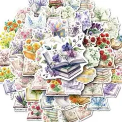 No.286 /海外/ステッカー/シール/防水/コラージュ素材　1+1