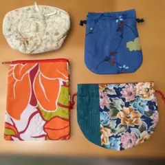 な*ん様 布製巾着袋4点セット