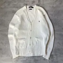 POLO RalphLauren ポロ　ラルフローレン　カーディガンホワイト　白