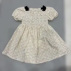 tete a tete バースデー　ワンピース　サイズ90 チェック　半袖