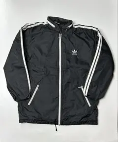 adidas ブラック　ナイロンジャケット　L〜Oサイズ