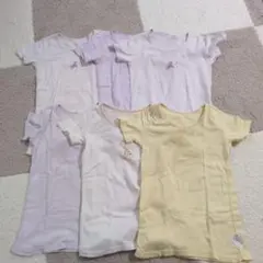 コットンフライスインナー　UNIQLO 120cm 半袖　肌着 6枚セット