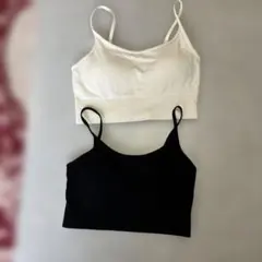 UNIQLOのリブ編みブラトップ ２色セット(新品)