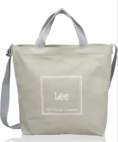 新品未使用◎ Lee 2WAYトート ショルダーバッグ 帆布 軽量 大容 グレー