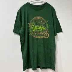 USA古着 豪華バックプリント 自転車イベント Tシャツ 緑 【XL】グリーン