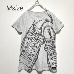 コンバース Tシャツ グレー M スニーカー ビッグプリント オールスターのサムネイル