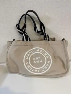 大容量／MARC JACOBS ロゴ トートバッグ ベージュ