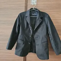 familiar ストライプ ブラック スーツジャケット 120