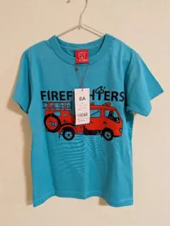 新品タグ付き OJICO オジコ 消防車ゾウ 半袖Tシャツ 8A 110~120