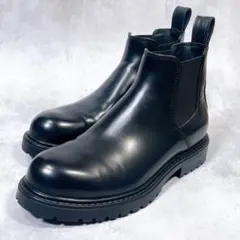 未使用級 ZARAザラ サイドゴアブーツ チェルシーブーツ 厚底 37 極美品 ZARA ザラ】レザー サイドゴアブーツ 39 黒 厚底 チェルシー