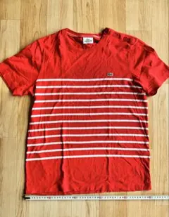 LACOSTE赤 ストライプ Tシャツのサムネイル
