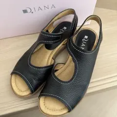 ダイアナ　DIANA サンダル　レディース　サイズM 黒　革のサムネイル