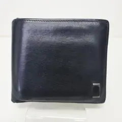 dunhill ダンヒル 二つ折り財布 レザー ブラック 小銭入れあり
