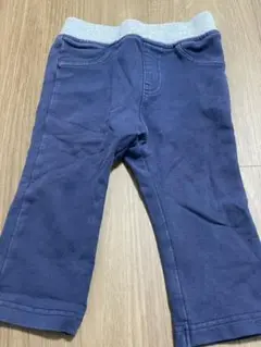 ミキハウス　ホットビスケッツ　10分丈パンツ　ネイビー　80