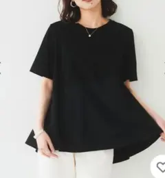 アンタイトル　「UVカット/接触冷感/Tシャツ」異素材ドッキングペプラム　新品