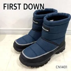 FIRST DOWN スノーブーツ ショートブーツ デニムブルー系