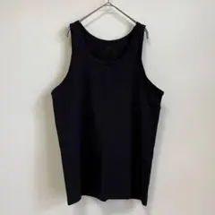 UNIQLO エアリズム コットンタンクトップ Lサイズ ブラック 黒