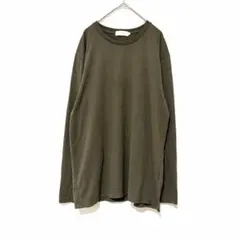 2217 ルーシャット バックプリント カットソー カーキ 大きいサイズ