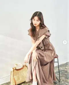 COCO DEAL ロングワンピース フリル