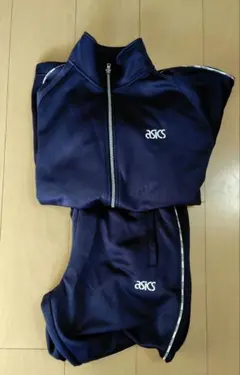 asics アシックス ジャージ上下セット ネイビー