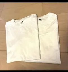 ユニクロユー半袖クルーネック Tシャツホワイト白美品２枚