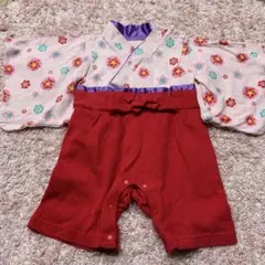 ベビー　袴風ロンパース 70〜80