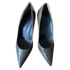 DIANA ダイアナ パンプス ポインテッドトゥ クロコ レザー　24.5センチ