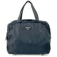 PRADA ブラック ナイロン トートバッグ ポーチ トラベル ハンドバッグ