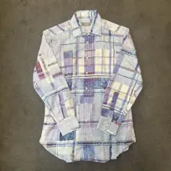 ETRO エトロ シャツ ペイズリー チェック パッチワーク L 41イタリア製のサムネイル