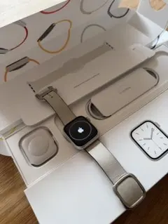 Apple Watch series７　ホワイト レザー