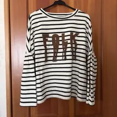 Vin ボーダーフリンジ Tシャツ 長袖のサムネイル