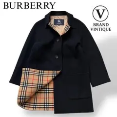 【極美品】バーバリー ロンドン チェスターコート ノバチェック カシミヤ混