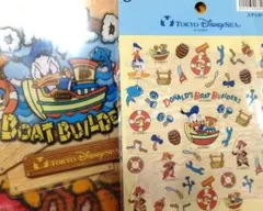 TDS★ドナルドのボートビルダー チップとデール ステッカー 2種類セット