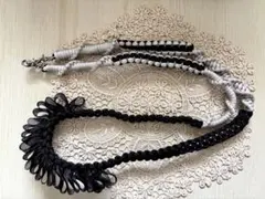 パラコード　スマホ　ショルダー　ストラップ　ハンドメイド　フリルリボン