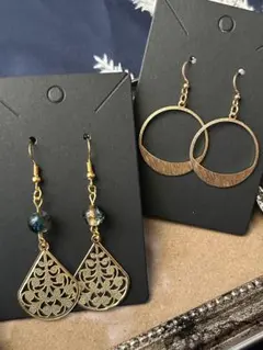 022 ハンドメイドピアス2ペアセット