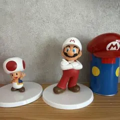 マリオ　キノピオ　フィギュア　マリオの缶