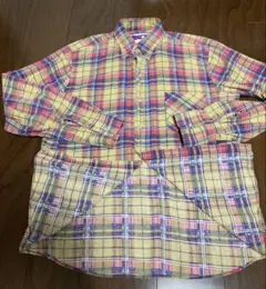 90s USA製American editionプリントネルシャツ Ｍビンテージ