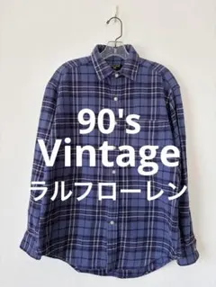 90'sラルフローレン フランネルシャツ Polo Ralph Lauren