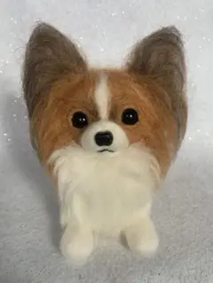 ⭐️羊毛フェルト犬・伏せポーズパピヨンちゃん⭐️
