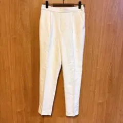 【 Alma Design】テーパードパンツ　ウエストゴム　ホワイト　Sサイズ