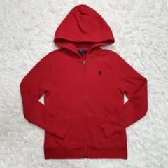 美品 ポロラルフローレン ジップアップパーカー ポニー 赤 レッド 黒 M相当