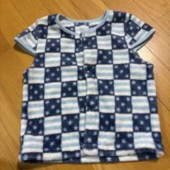 青と白の星柄フリーススリーパー 100cm