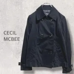 【セシルマクビー】ダブルボタンショートトレンチコート M スプリングジャケット